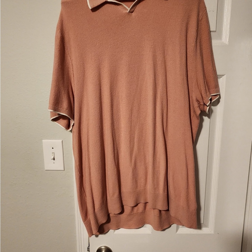 Old Navy Pink Sweater with White Accents
